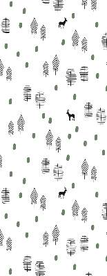 Roleta materiałowa Rysowane drzewa i jelenie