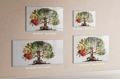 Tablica magnetyczna na magnesy na ścianę Drzewo rodzinne