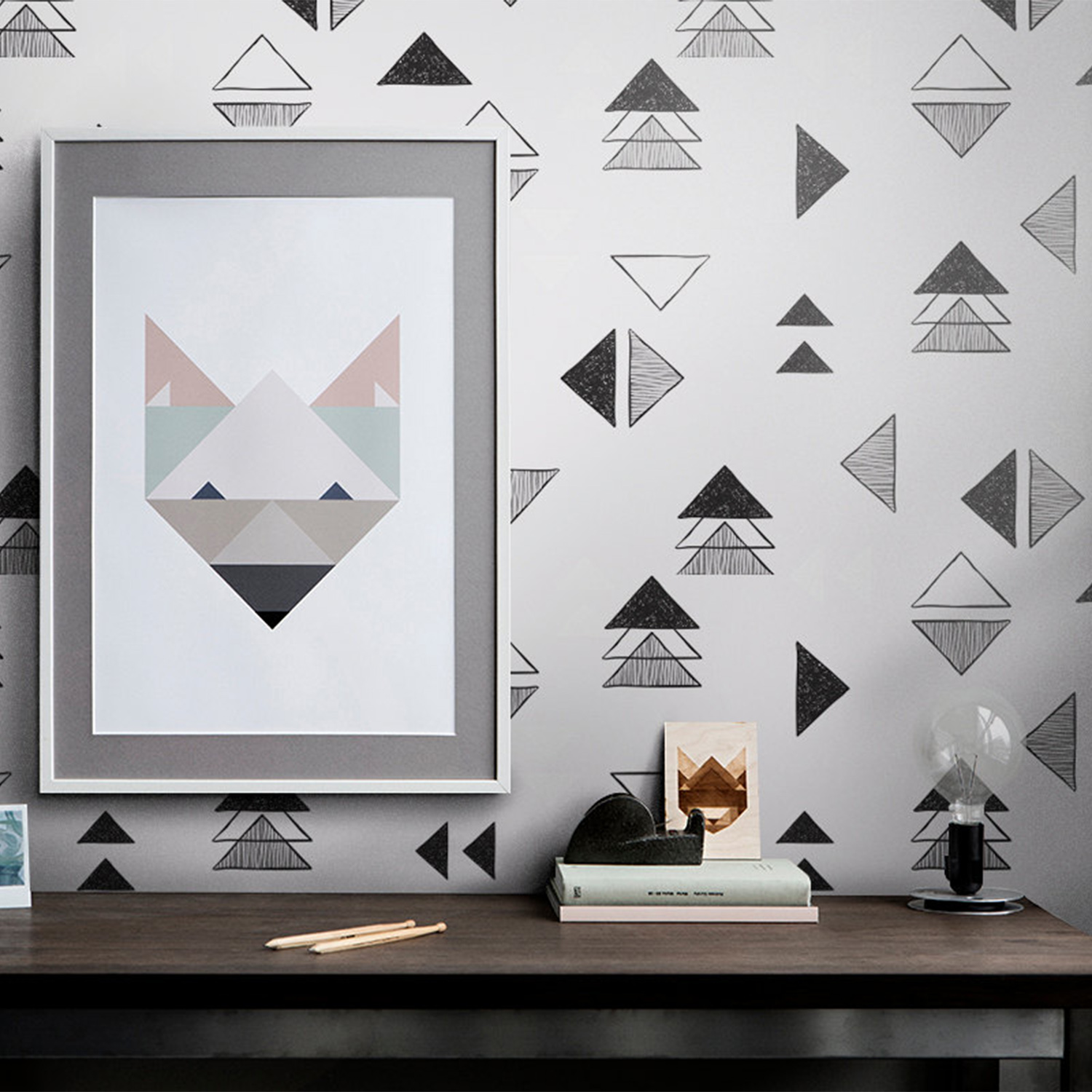 Triangle Wall Decal Repositionable Self adhesive Triangle geometric
