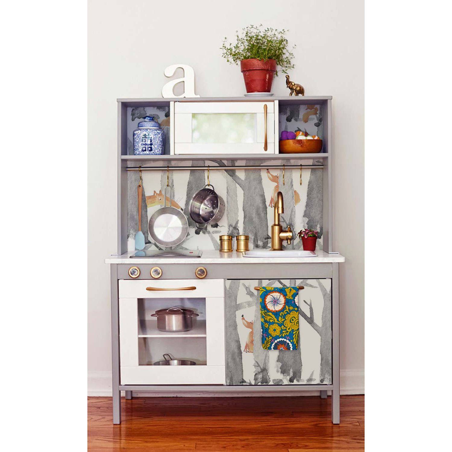 Decals for DUKTIG decal Ikea Watercolor Fox Sticker Baby Furniture Self adhesive eBay