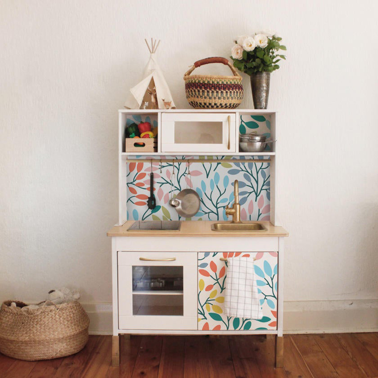 IKEA DUKTIG removable Decal selfadhesive sticker furniture colorful