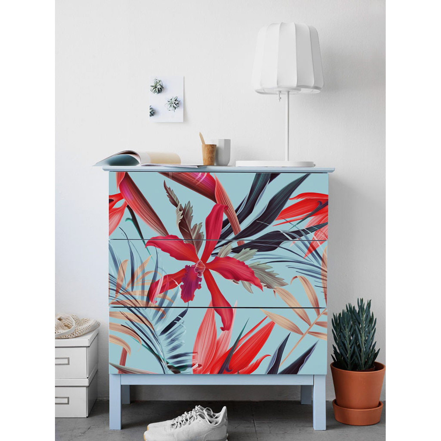 Decals for MALM Dresser Peel and stick 6M Abstract Spring Floral