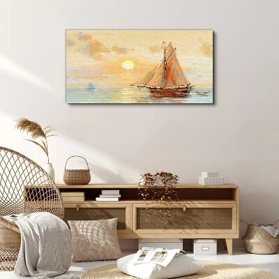 Obraz Canvas łódź morze niebo