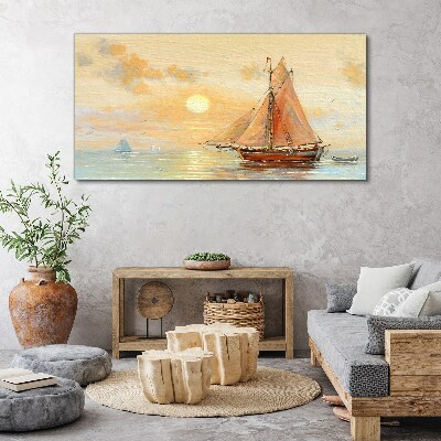 Obraz Canvas łódź morze niebo