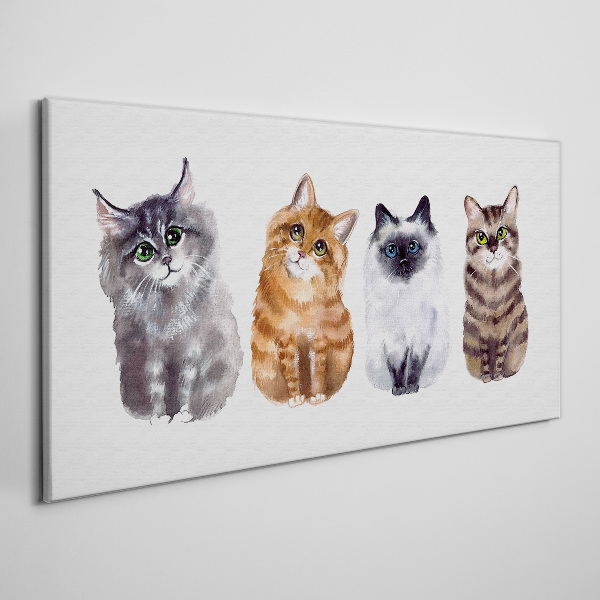 Obraz Canvas Malarstwo zwierzęta koty