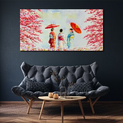 Obraz Canvas akwarele drzewa kwiaty