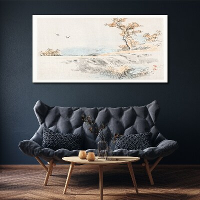 Obraz Canvas Morze Drzewa Ptaki Ścieżka