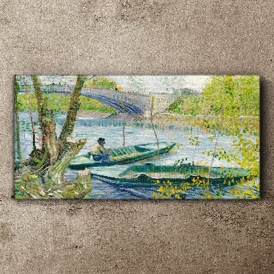 Obraz Canvas Wędkowanie wiosna Van Gogh
