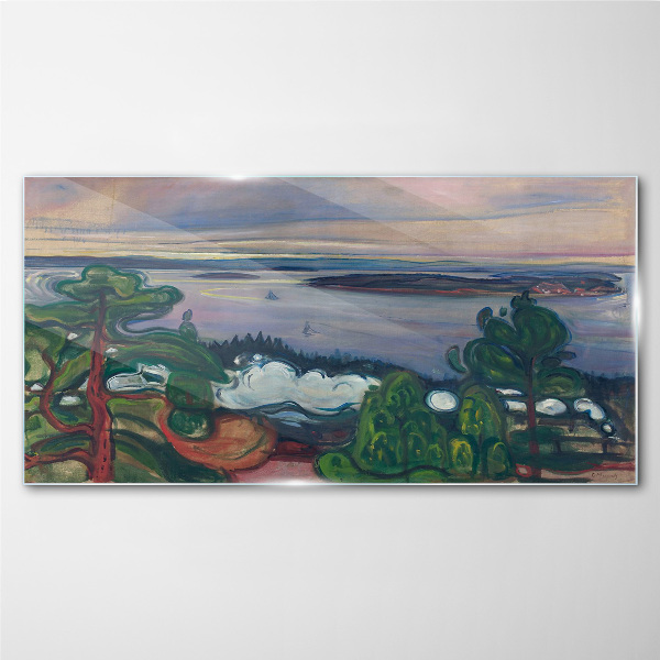 Obraz Szklany Pociąg pal Edvard Munch