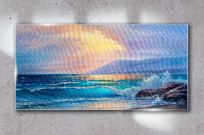 Obraz na Szkle wybrzeże Fale niebo