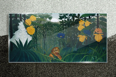 Obraz Szklany Natura Kwiaty Lew