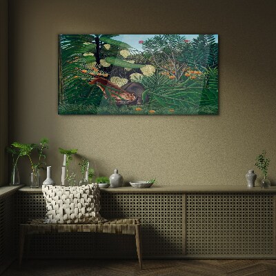 Obraz na Szkle Dżungla Tygrys Owoce Drzewa