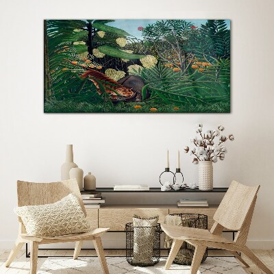 Obraz na Szkle Dżungla Tygrys Owoce Drzewa