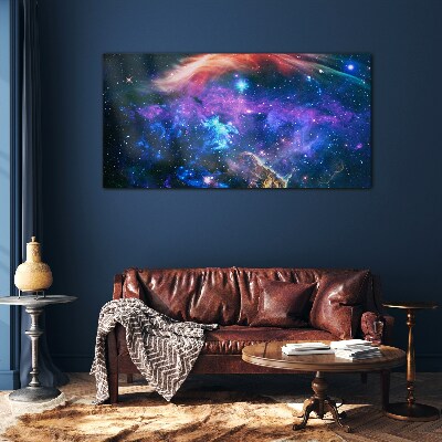 Obraz Szklany przestrzeń gwiazdy noc niebo