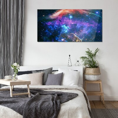 Obraz Szklany przestrzeń gwiazdy noc niebo