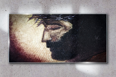 Obraz na Szkle Religijne Jezus Korona