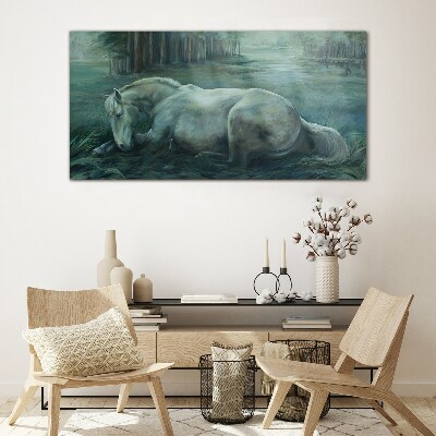 Obraz Szklany las koń przyroda