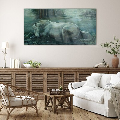 Obraz Szklany las koń przyroda
