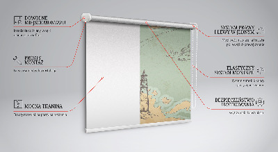 Roleta na okno Mapa oceanu