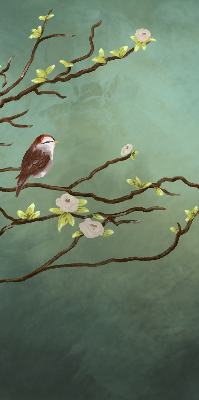 Roleta materiałowa Ptaki na gałęzi