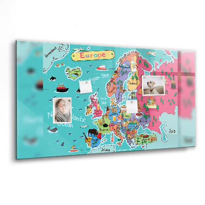 Tablica magnetyczna dla dzieci Mapa europy