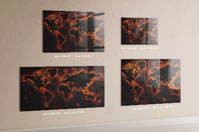 Tablica magnetyczna na magnesy Mapa świata